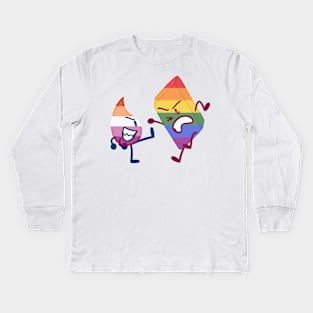 Teardrop vs Eraser Kids Long Sleeve T-Shirt